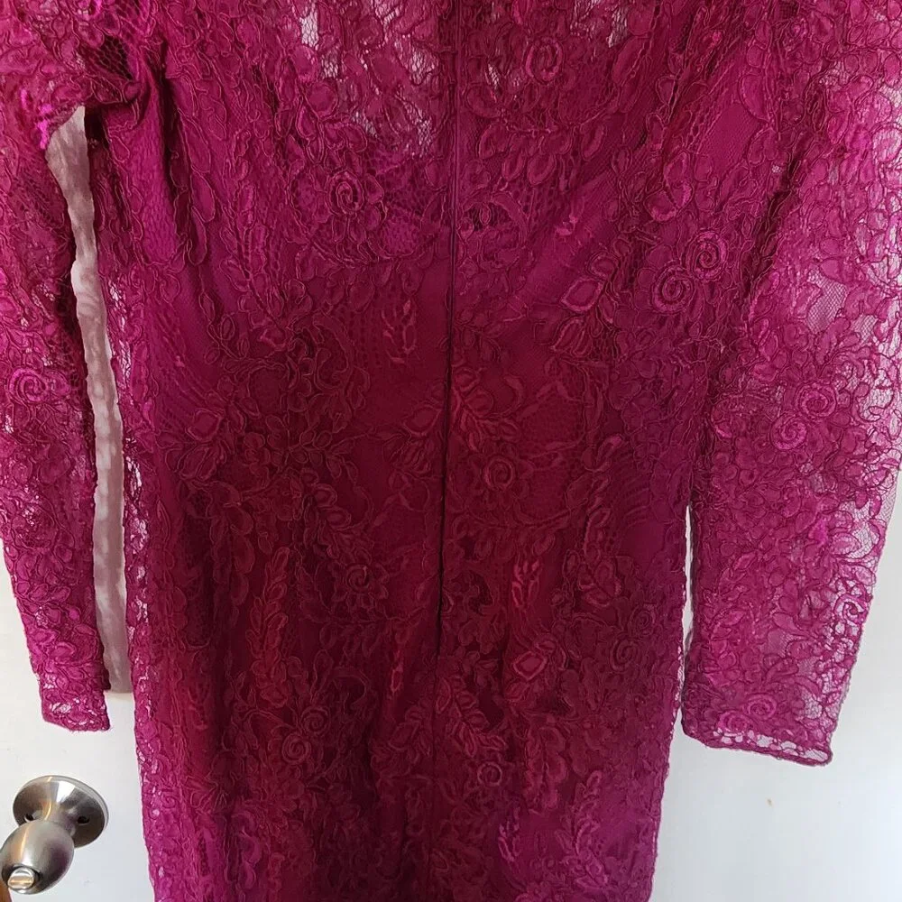 Carmen Marc Volvo fuschia lace dress - Picture 8 of 9
